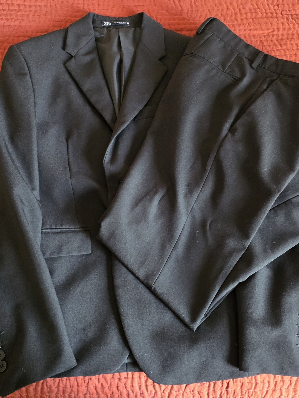 Zara Men Black Suit - Jacket & Trousers